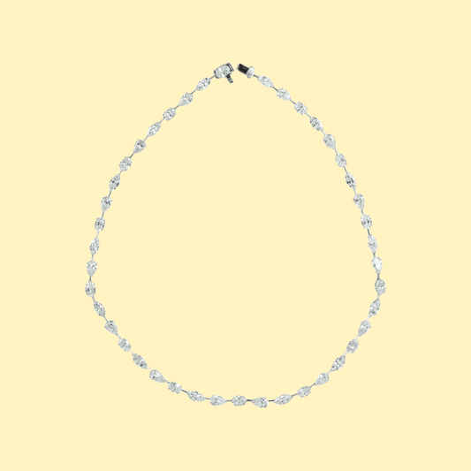 Timeless Cluster Diamond Necklace (Multi - cut 24 Carats) - ETERNAL JEWEL