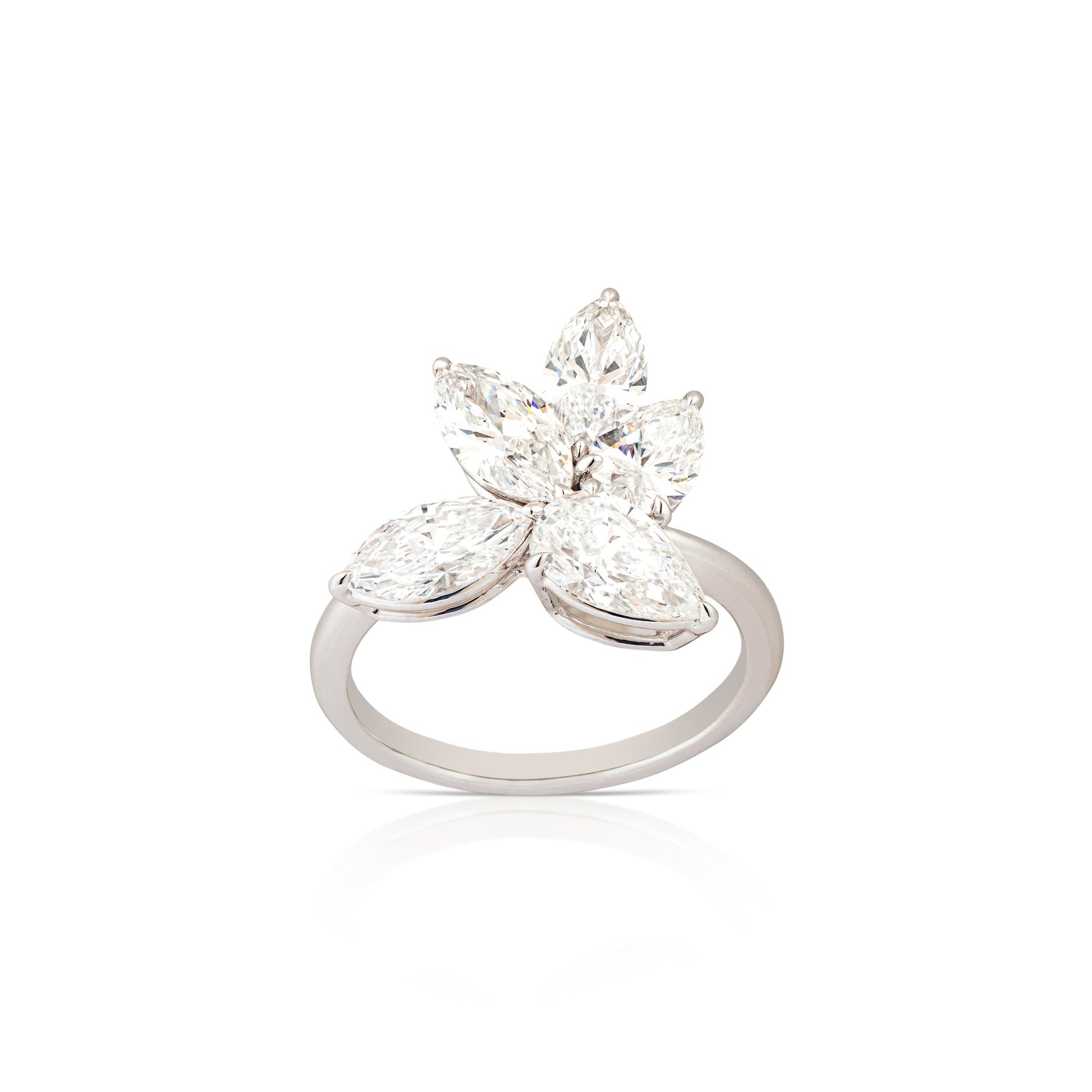 Triple Marquise & Pear Diamond Ring - ETERNAL JEWEL