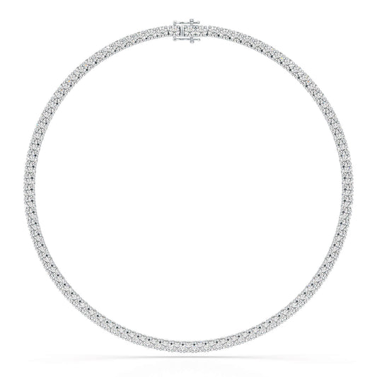 Elevate your jewelry collection with the epitome of elegance: White Gold Diamond Riviere Necklace - ETERNA JEWELS