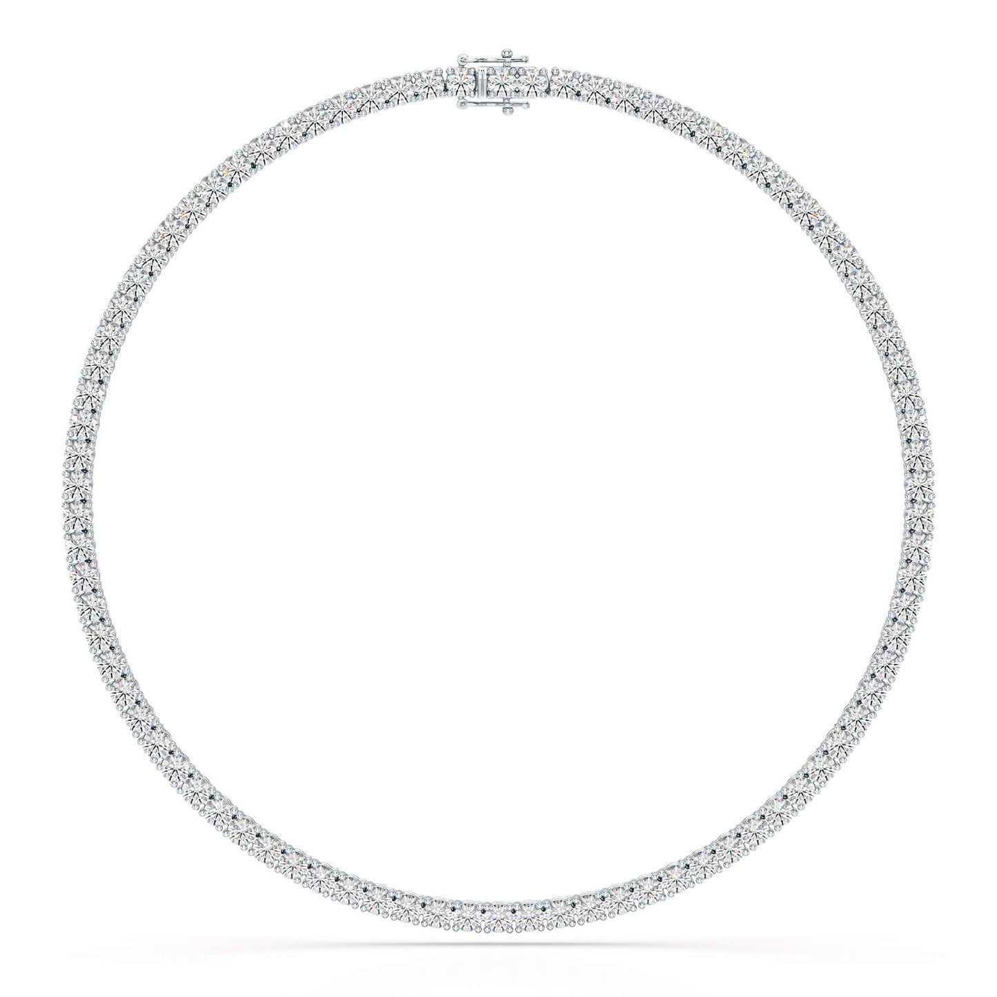 Elevate your jewelry collection with the epitome of elegance: White Gold Diamond Riviere Necklace - ETERNA JEWELS